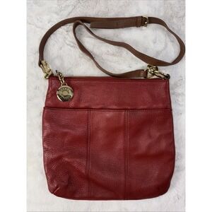 Tommy Hilfiger Red Leather Crossbody Bag